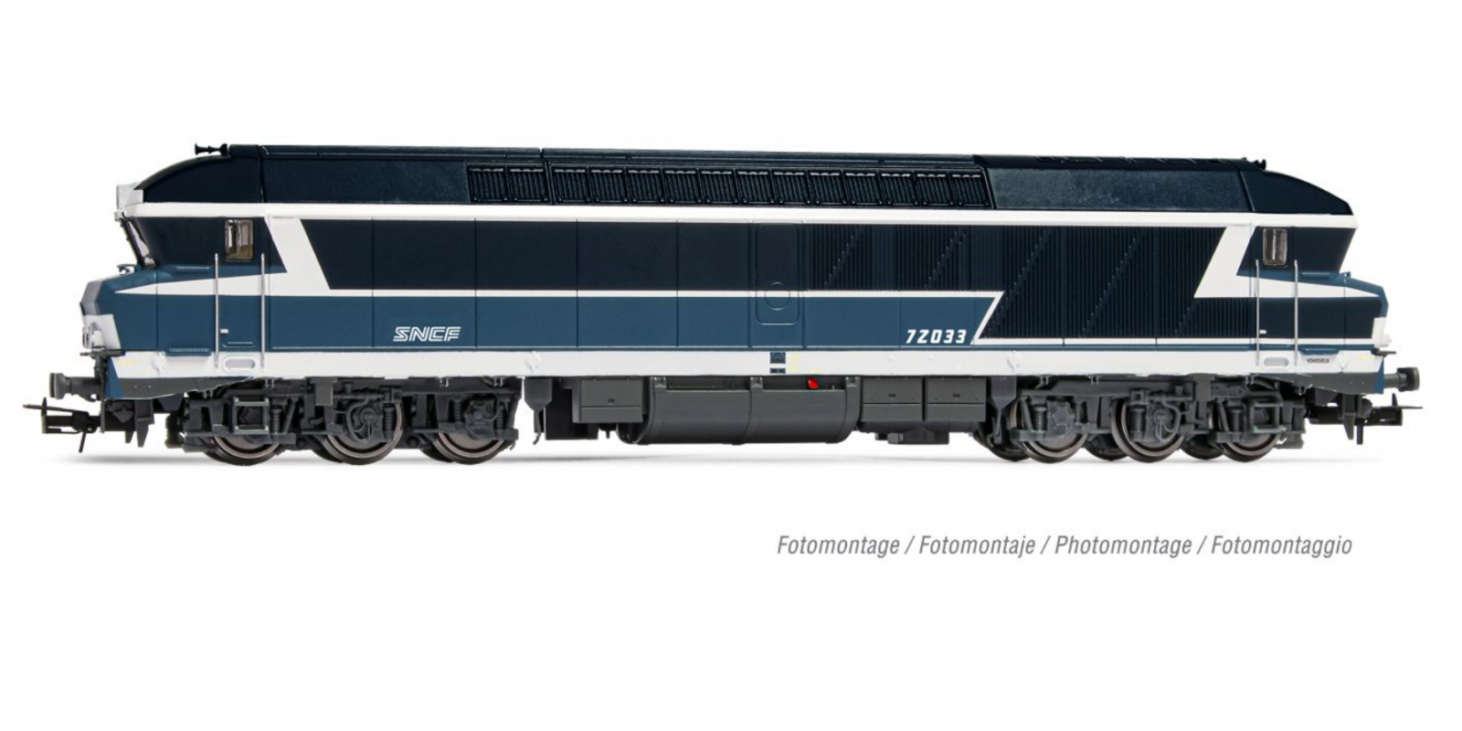 JO2603  SNCF, diesel locomotive CC72000 Blue with "noodles"logo 1